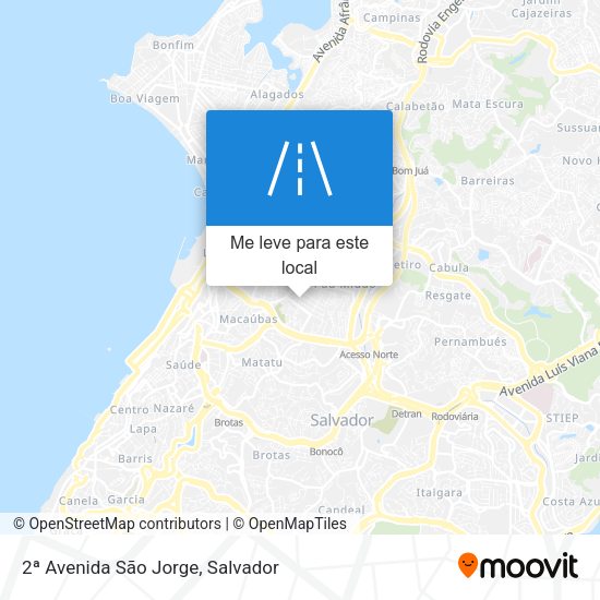 2ª Avenida São Jorge mapa