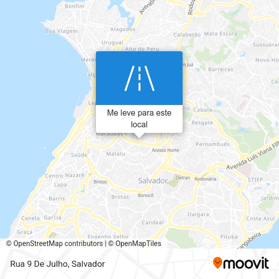 Rua 9 De Julho mapa