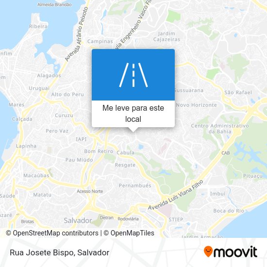 Rua Josete Bispo mapa