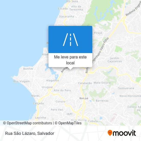 Rua São Lázaro mapa