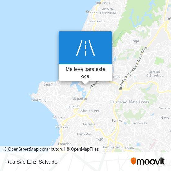 Rua São Luiz mapa