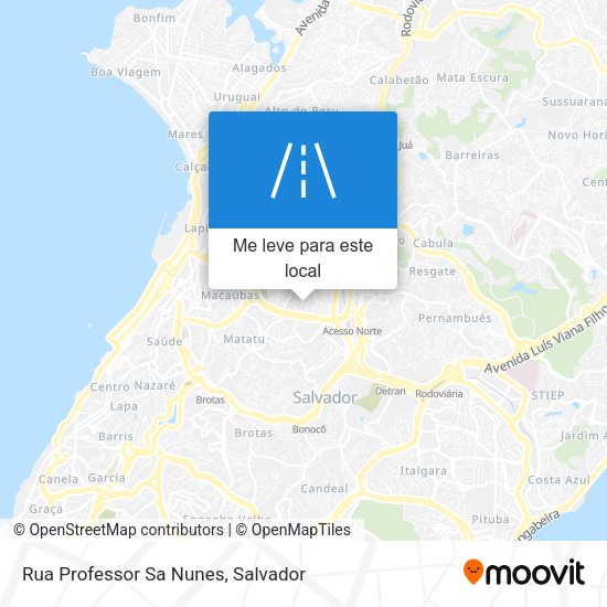 Rua Professor Sa Nunes mapa