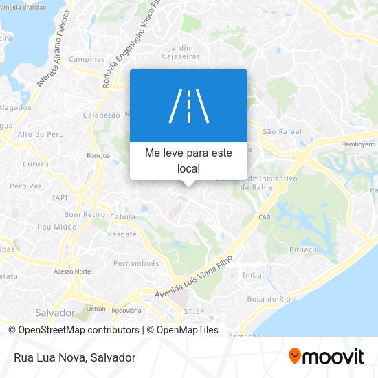 Rua Lua Nova mapa