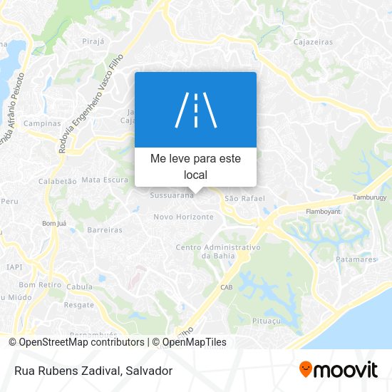 Rua Rubens Zadival mapa