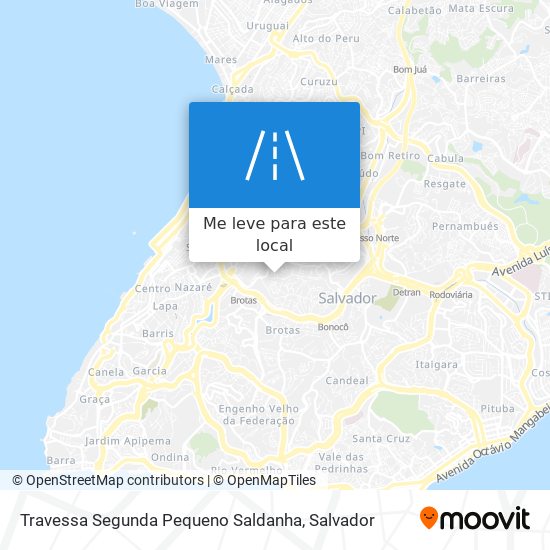 Travessa Segunda Pequeno Saldanha mapa