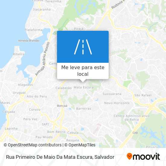 Rua Primeiro De Maio Da Mata Escura mapa