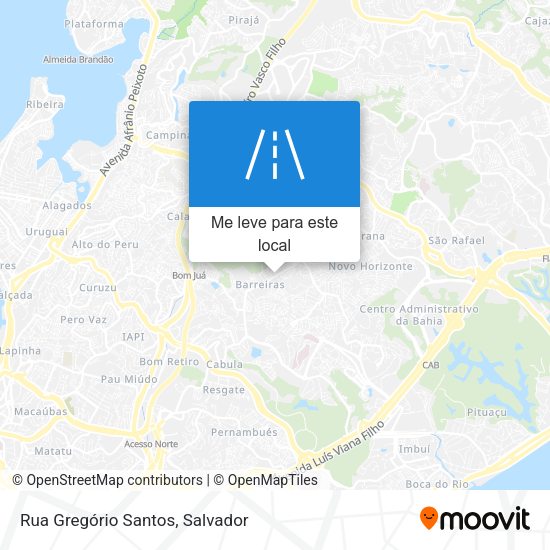 Rua Gregório Santos mapa