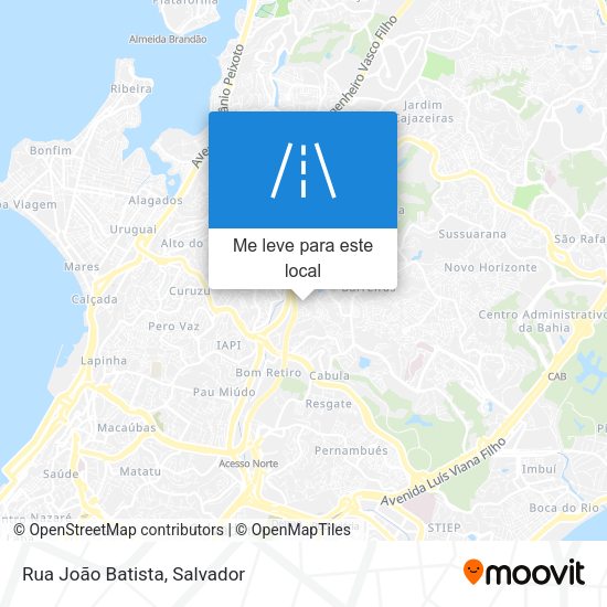 Rua João Batista mapa