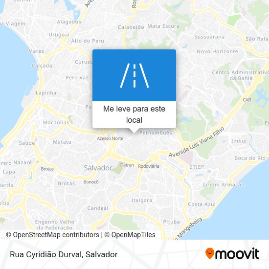 Rua Cyridião Durval mapa