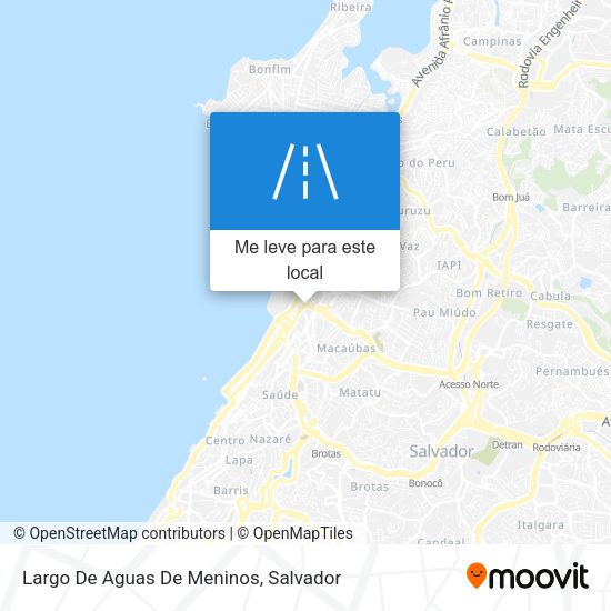 Largo De Aguas De Meninos mapa
