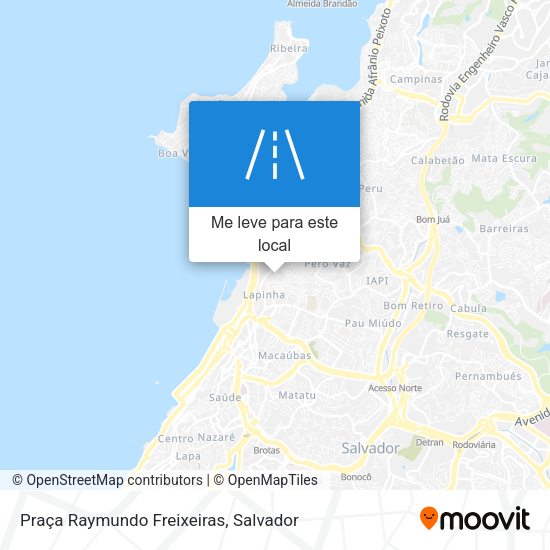 Praça Raymundo Freixeiras mapa