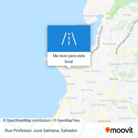 Rua Professor José Santana mapa