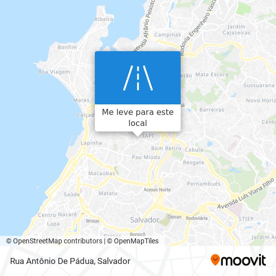 Rua Antônio De Pádua mapa