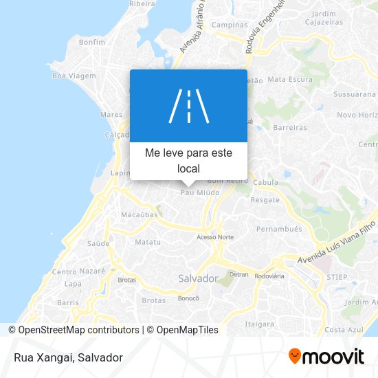 Rua Xangai mapa