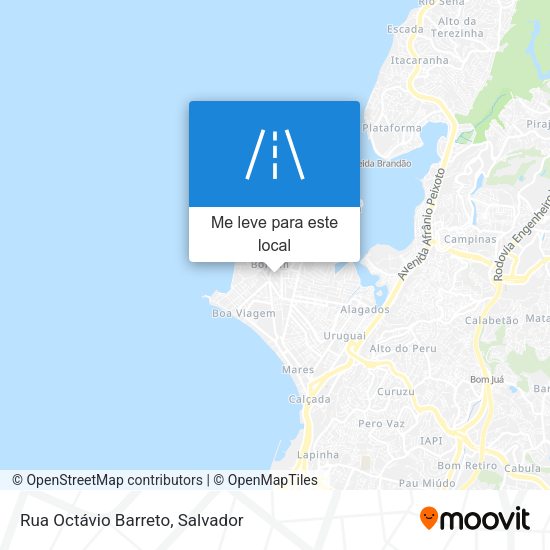 Rua Octávio Barreto mapa