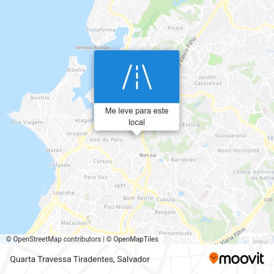 Quarta Travessa Tiradentes mapa