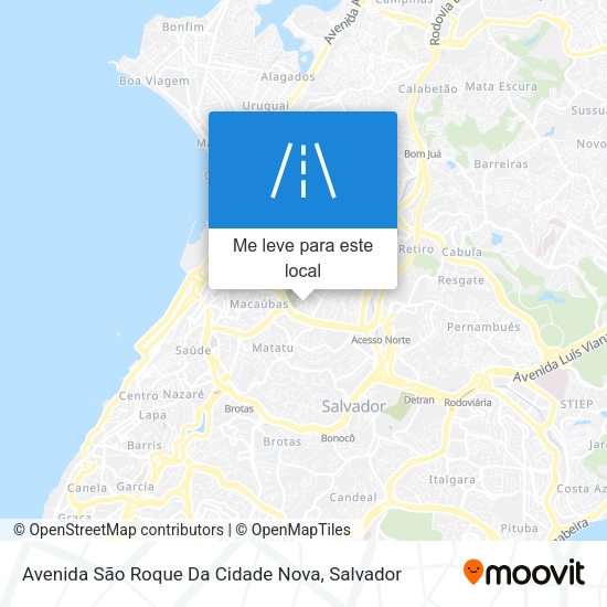 Avenida São Roque Da Cidade Nova mapa