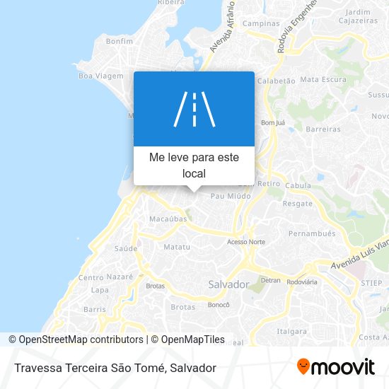 Travessa Terceira São Tomé mapa