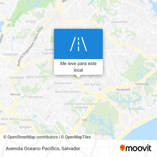 Avenida Oceano Pacífico mapa