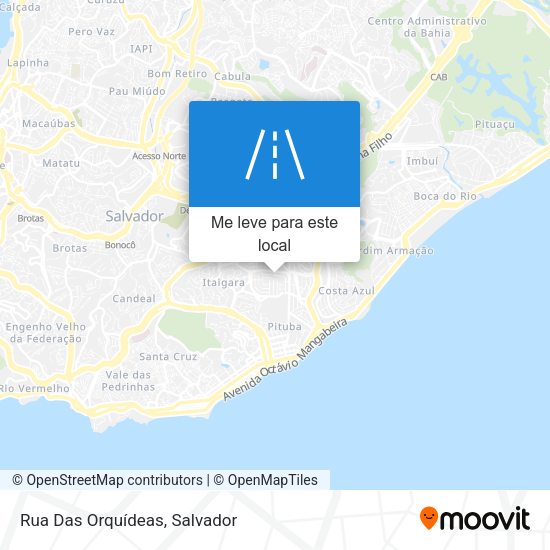 Rua Das Orquídeas mapa
