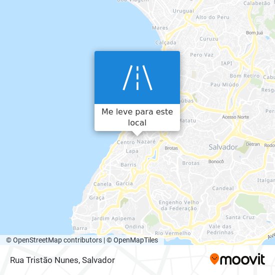 Rua Tristão Nunes mapa