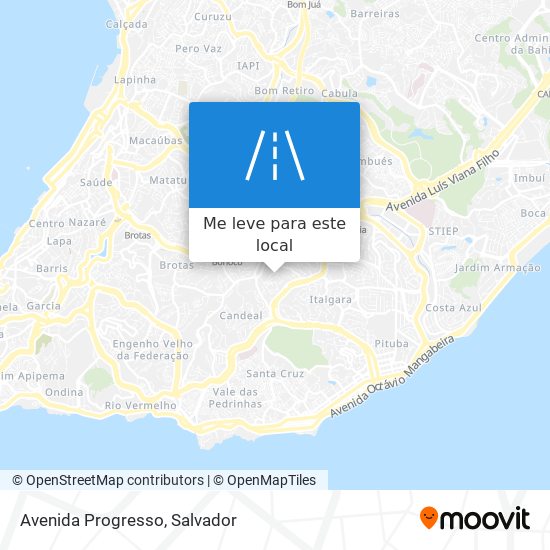 Avenida Progresso mapa