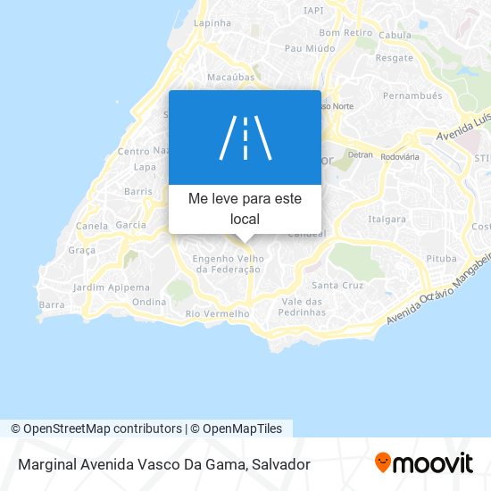 Marginal Avenida Vasco Da Gama mapa