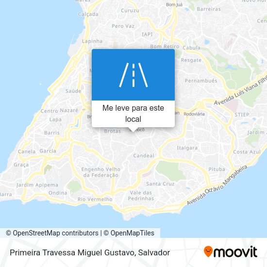 Primeira Travessa Miguel Gustavo mapa