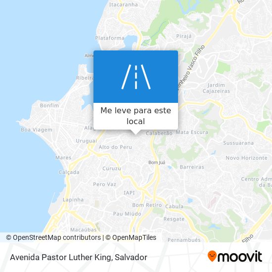 Avenida Pastor Luther King mapa