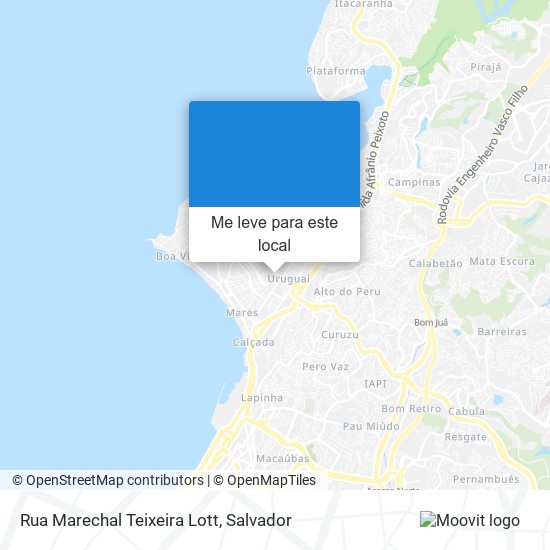 Rua Marechal Teixeira Lott mapa