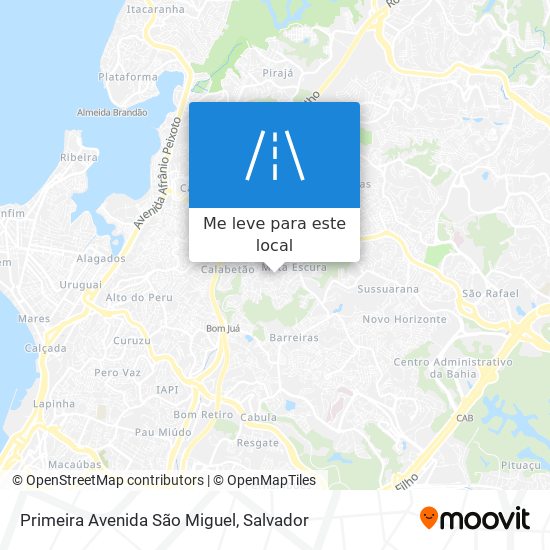 Primeira Avenida São Miguel mapa