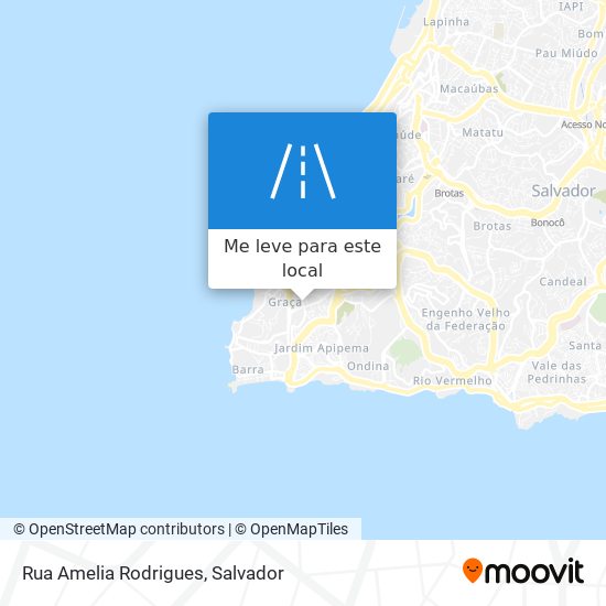 Rua Amelia Rodrigues mapa