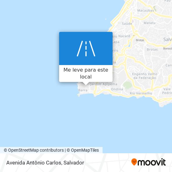 Avenida Antônio Carlos mapa