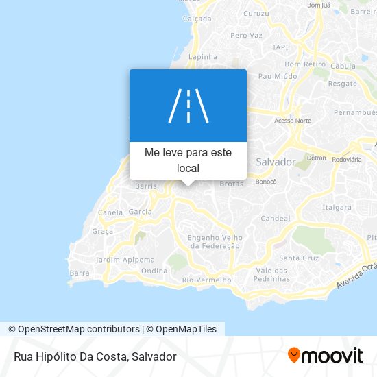 Rua Hipólito Da Costa mapa