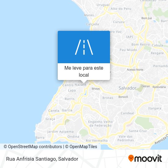 Rua Anfrisia Santiago mapa