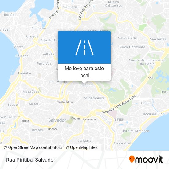 Rua Piritiba mapa