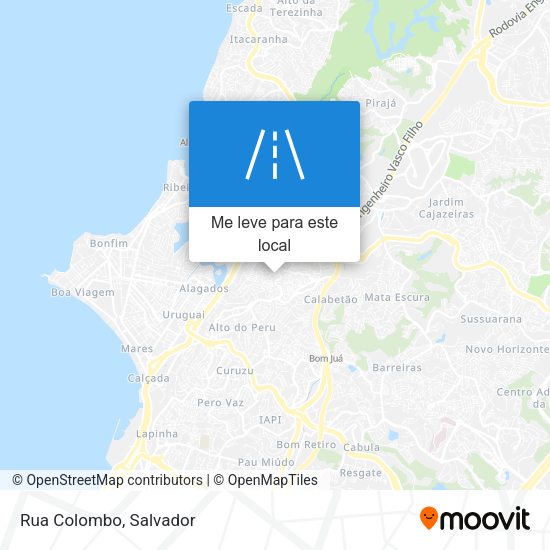Rua Colombo mapa