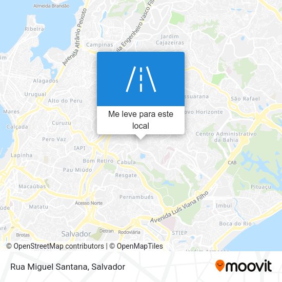 Rua Miguel Santana mapa