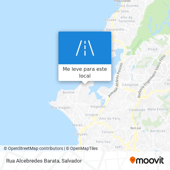 Rua Alcebredes Barata mapa