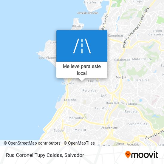 Rua Coronel Tupy Caldas mapa