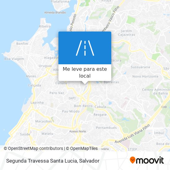 Segunda Travessa Santa Lucia mapa