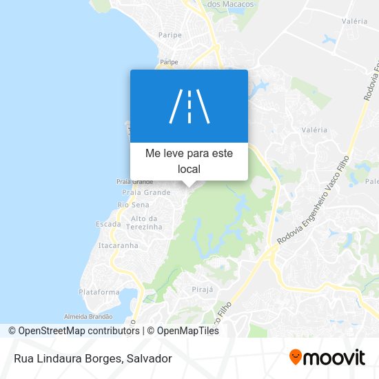 Rua Lindaura Borges mapa