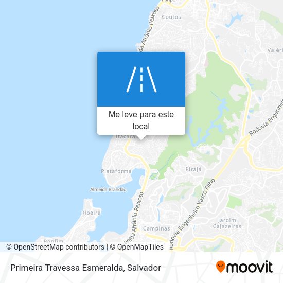 Primeira Travessa Esmeralda mapa