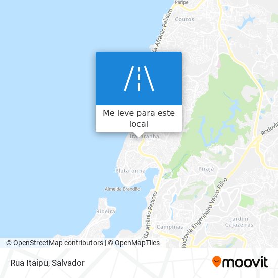 Rua Itaipu mapa