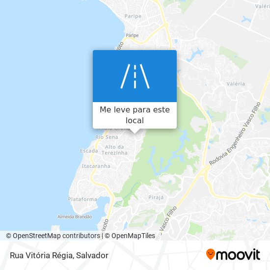 Rua Vitória Régia mapa