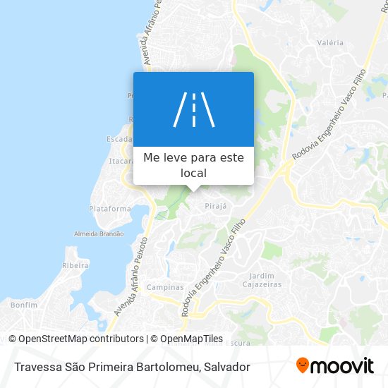 Travessa São Primeira Bartolomeu mapa