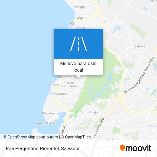 Rua Pergentino Pimentel mapa