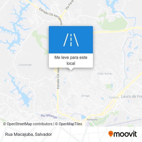 Rua Macajuba mapa