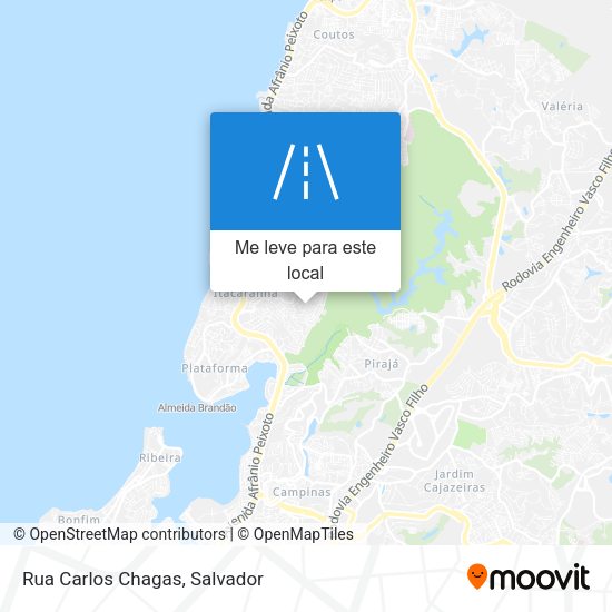 Rua Carlos Chagas mapa