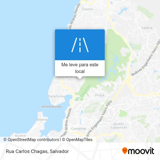 Rua Carlos Chagas mapa